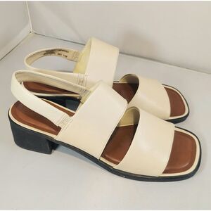 Naturalizer Cream and Brown Sandals